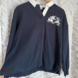 CUTE COASTAL NAVY RUGBY SHIRT